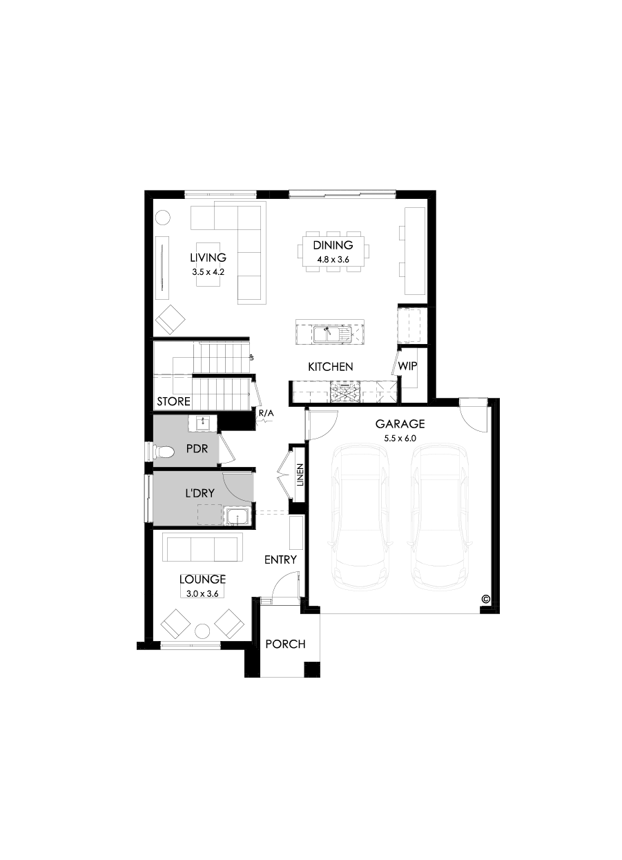 27 Ground Floor Floorplan (Standard  - Flipped)