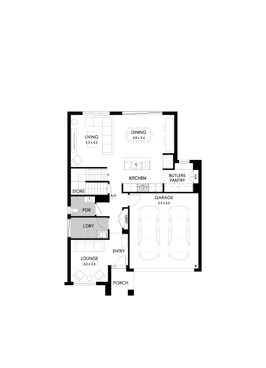 27 Ground Floor Floorplan (Standard  - Flipped)
