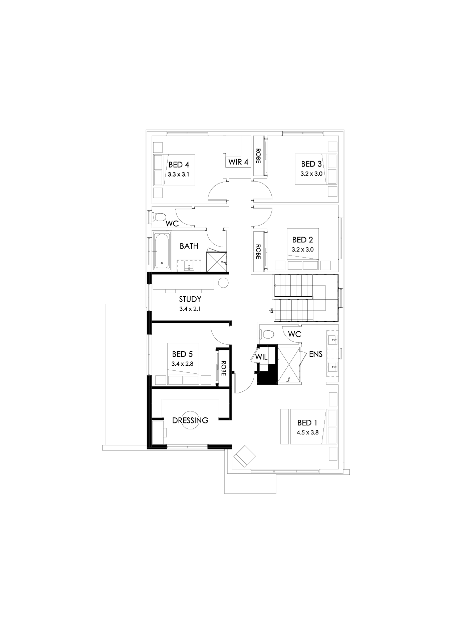 29 First Floor Floorplan (5th bedroom )
