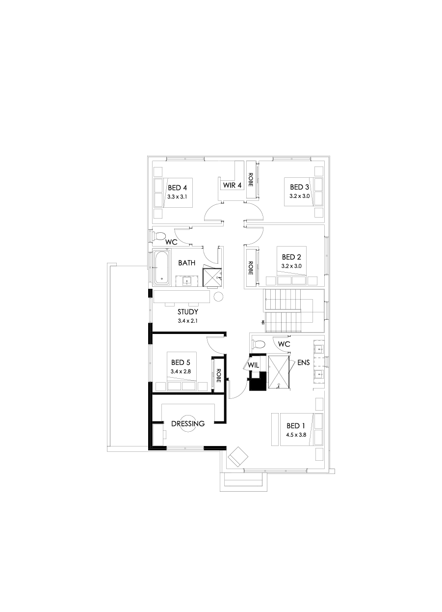 29 First Floor Floorplan (5th bedroom )