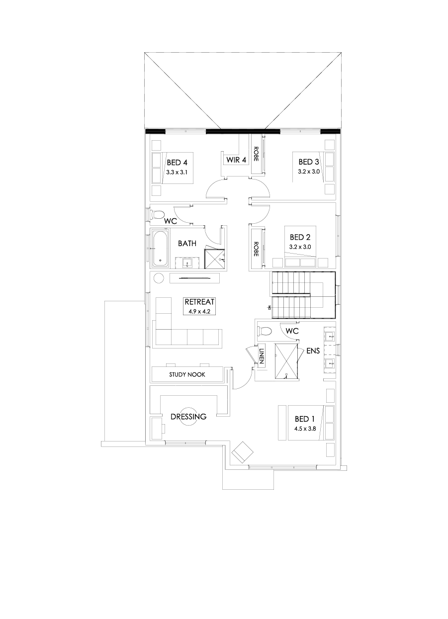 29 First Floor Floorplan (Full width outdoor living)