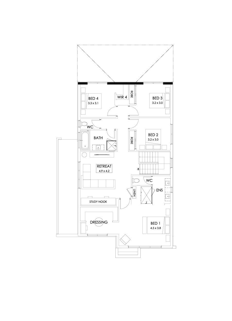 29 First Floor Floorplan (Full width outdoor living)