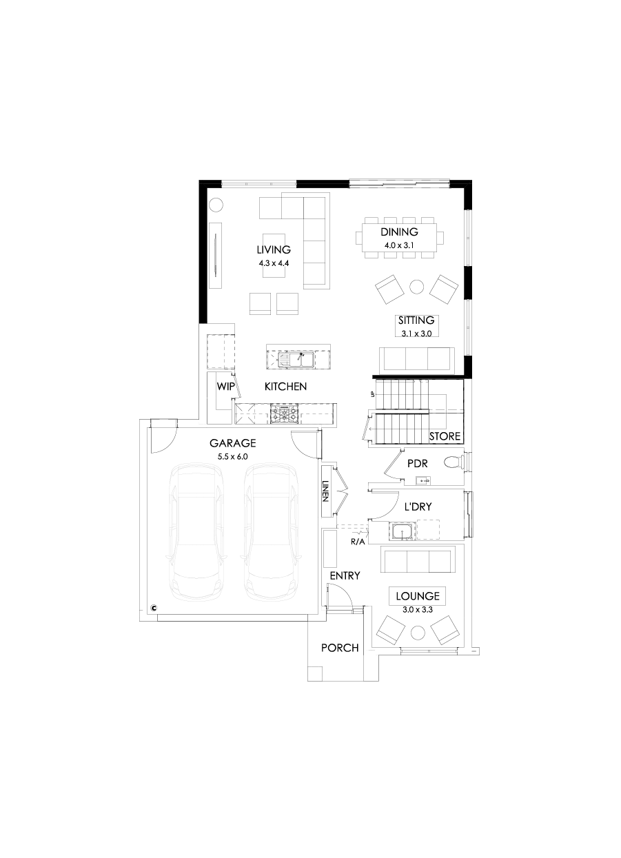 29 Ground Floor Floorplan (Larger living)