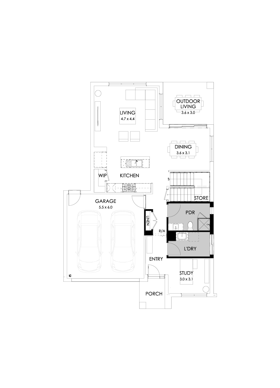 29 Ground Floor Floorplan (Shower to powder )