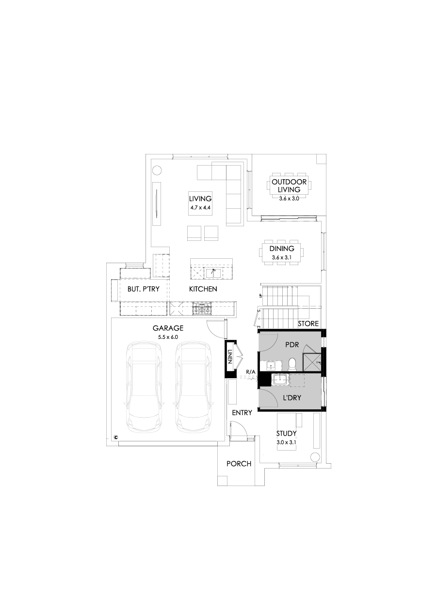 29 Ground Floor Floorplan (Shower to powder )