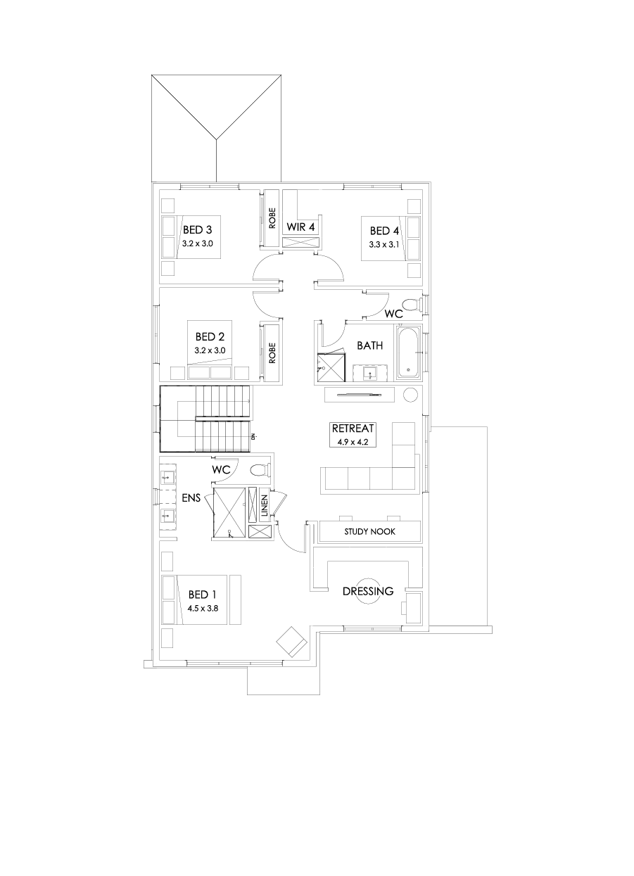 29 First Floor Floorplan (Grand outdoor living  - Flipped)