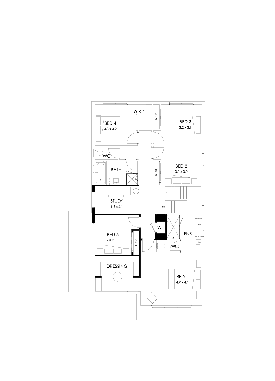 31 First Floor Floorplan (5th bedroom )