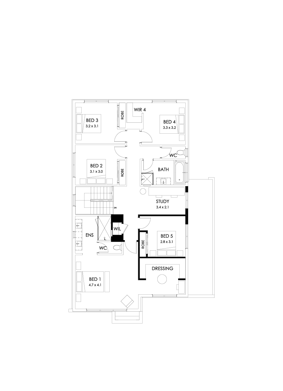 31 First Floor Floorplan (5th bedroom )