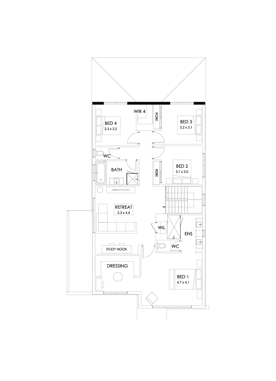 31 First Floor Floorplan (Full width outdoor living)