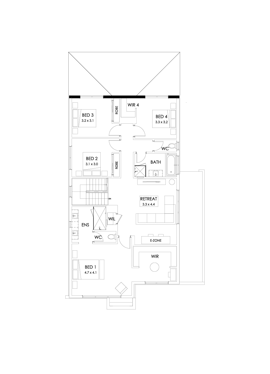 31 First Floor Floorplan (Full width outdoor living)