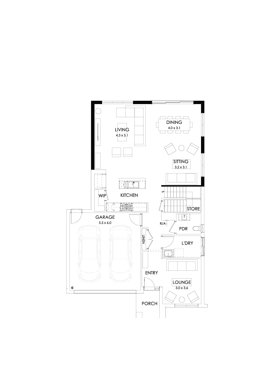 31 Ground Floor Floorplan (Larger living)