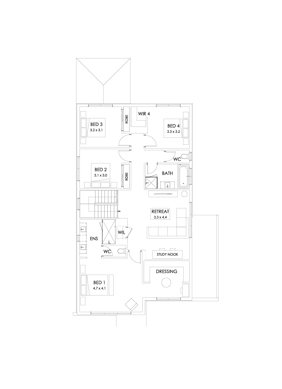 31 First Floor Floorplan (Grand outdoor living  - Flipped)