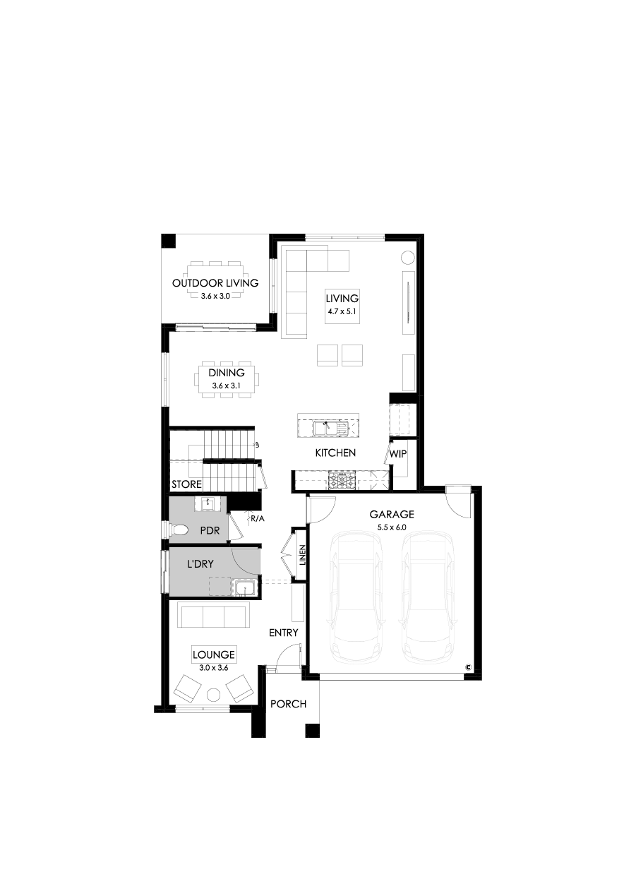 31 Ground Floor Floorplan (Standard  - Flipped)