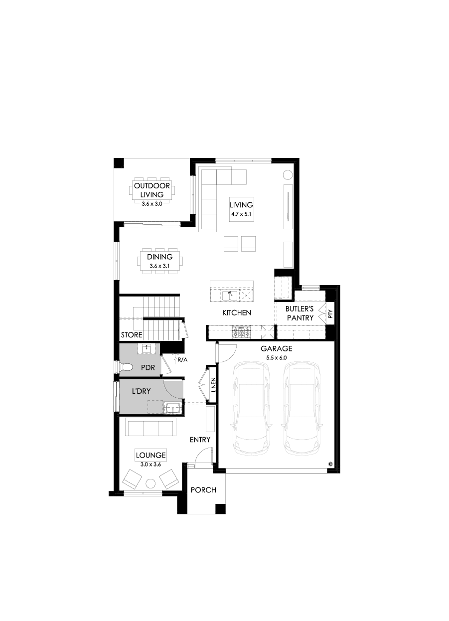 31 Ground Floor Floorplan (Standard  - Flipped)