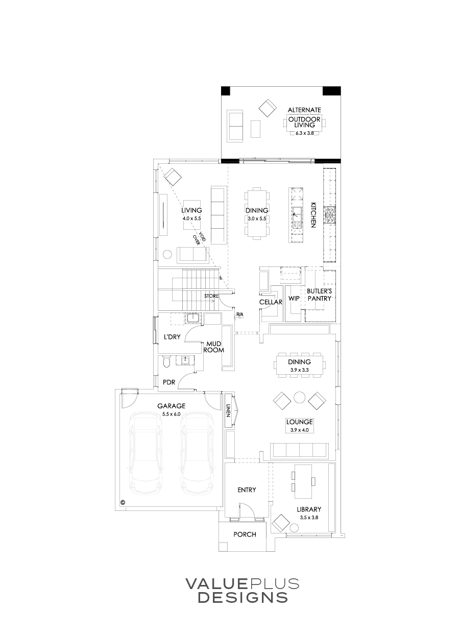 45 Ground Floor Floorplan (Alternate Grand Outdoor Living)