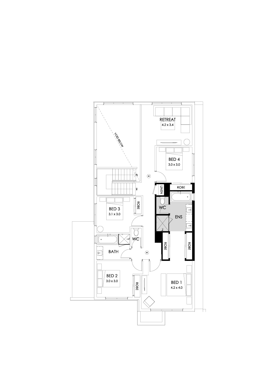 33 First Floor Floorplan (Bath to ensuite)