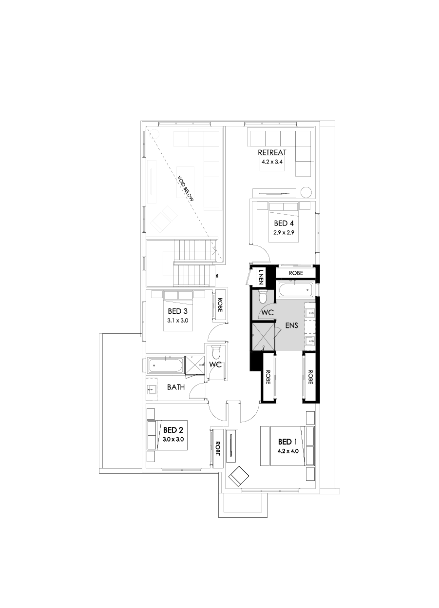 33 First Floor Floorplan (Bath to ensuite)