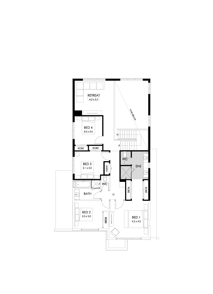 33 First Floor Floorplan (Rear flip with butler's pantry)