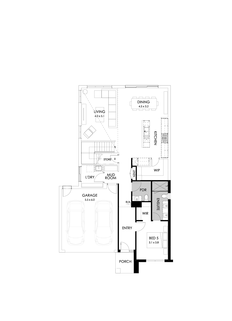 33 Ground Floor Floorplan (Additional bed 1)