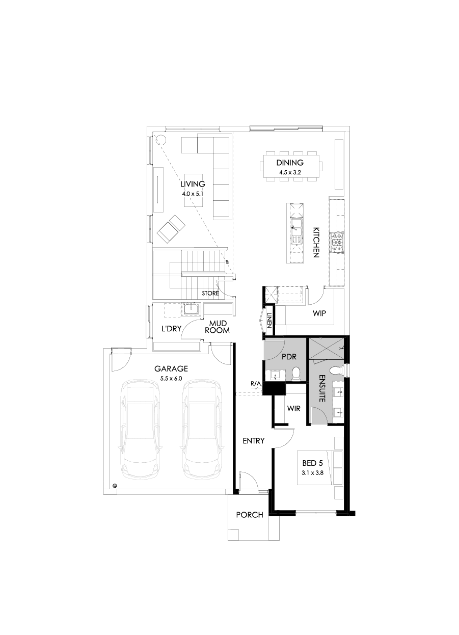 33 Ground Floor Floorplan (Additional bed 1)