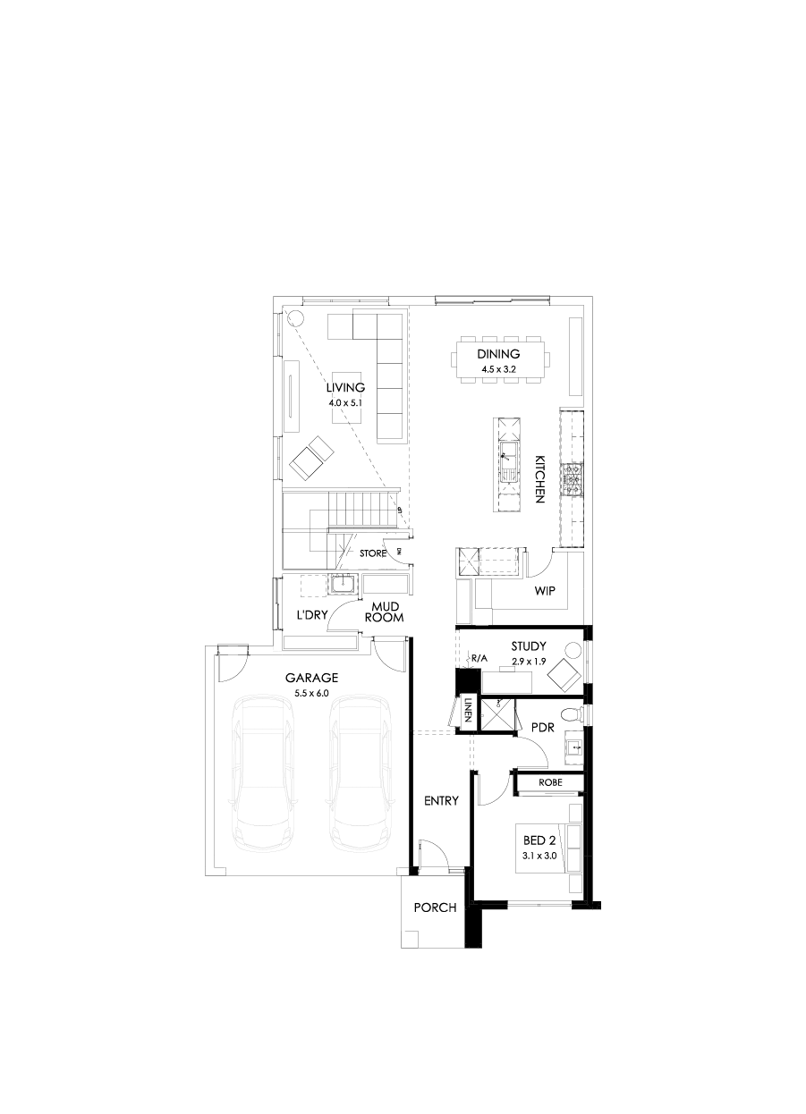 33 Ground Floor Floorplan (Guest bedroom)