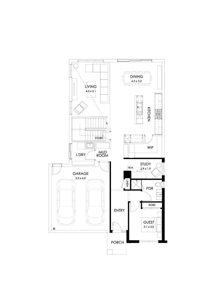 33 Ground Floor Floorplan (Guest bedroom)