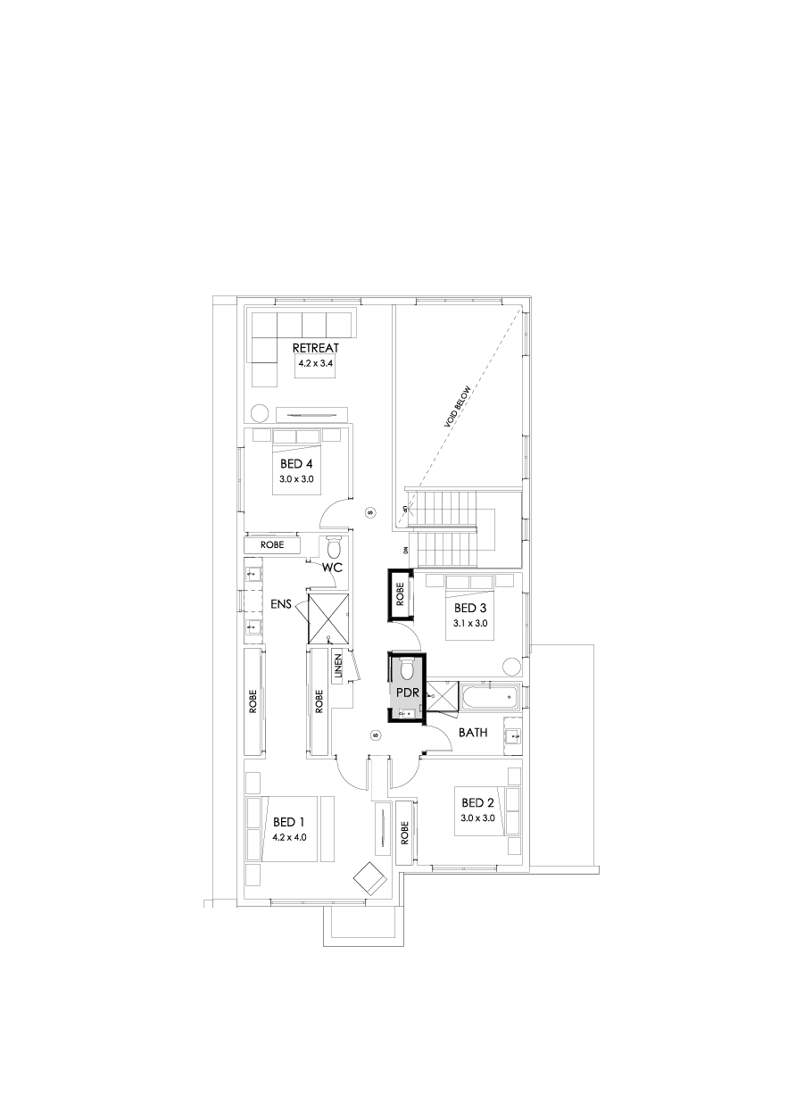 33 First Floor Floorplan (Powder room - Flipped)