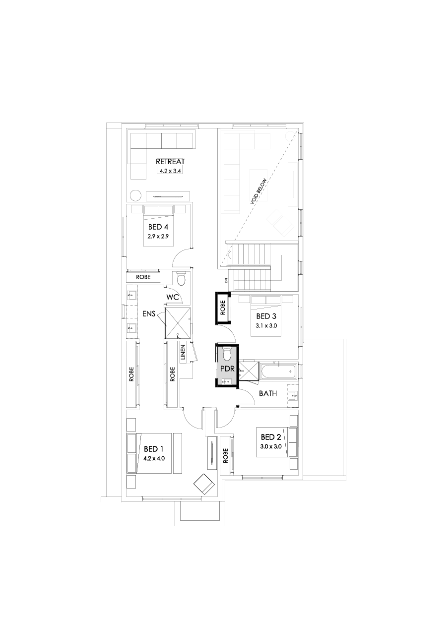 33 First Floor Floorplan (Powder room - Flipped)