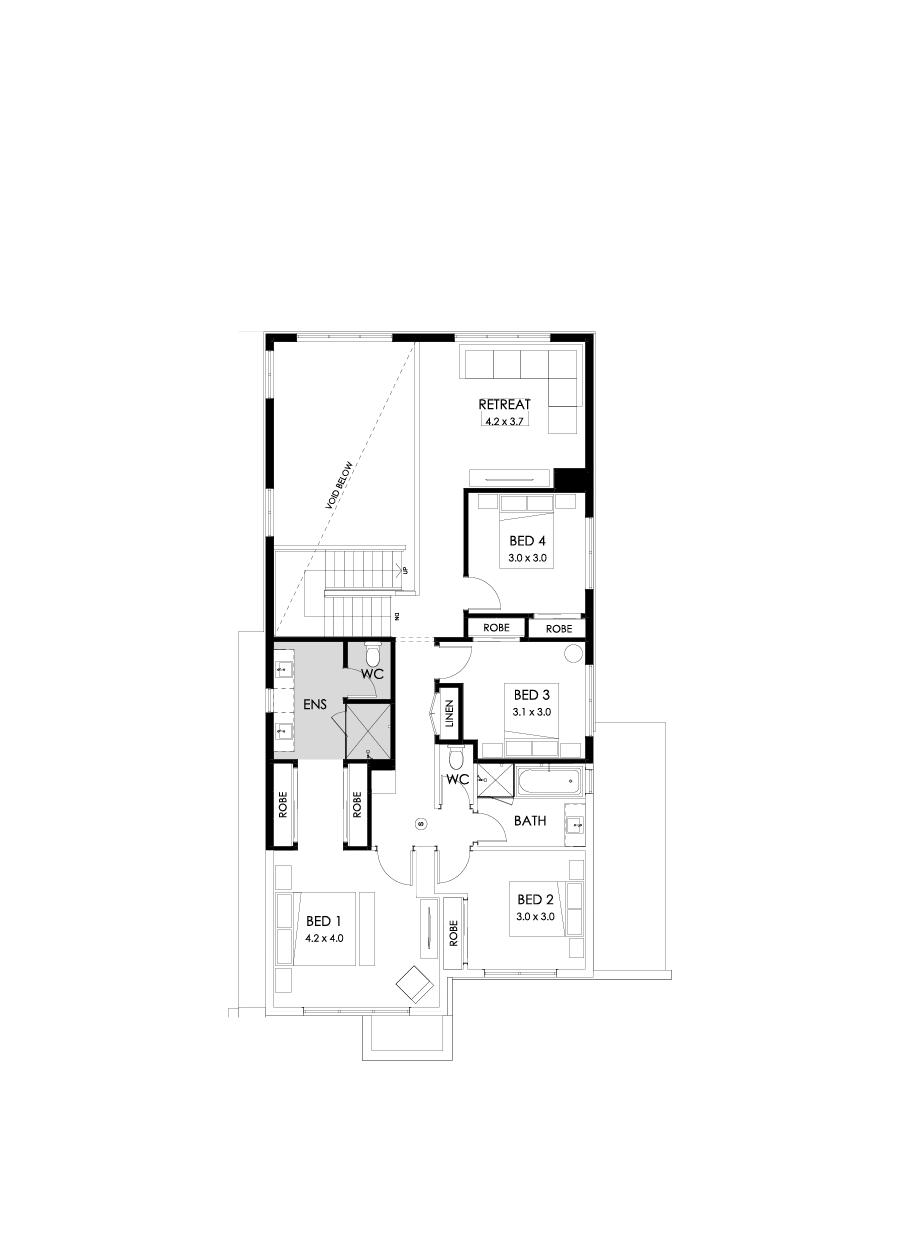 33 First Floor Floorplan (Rear flip with butler's pantry - Flipped)