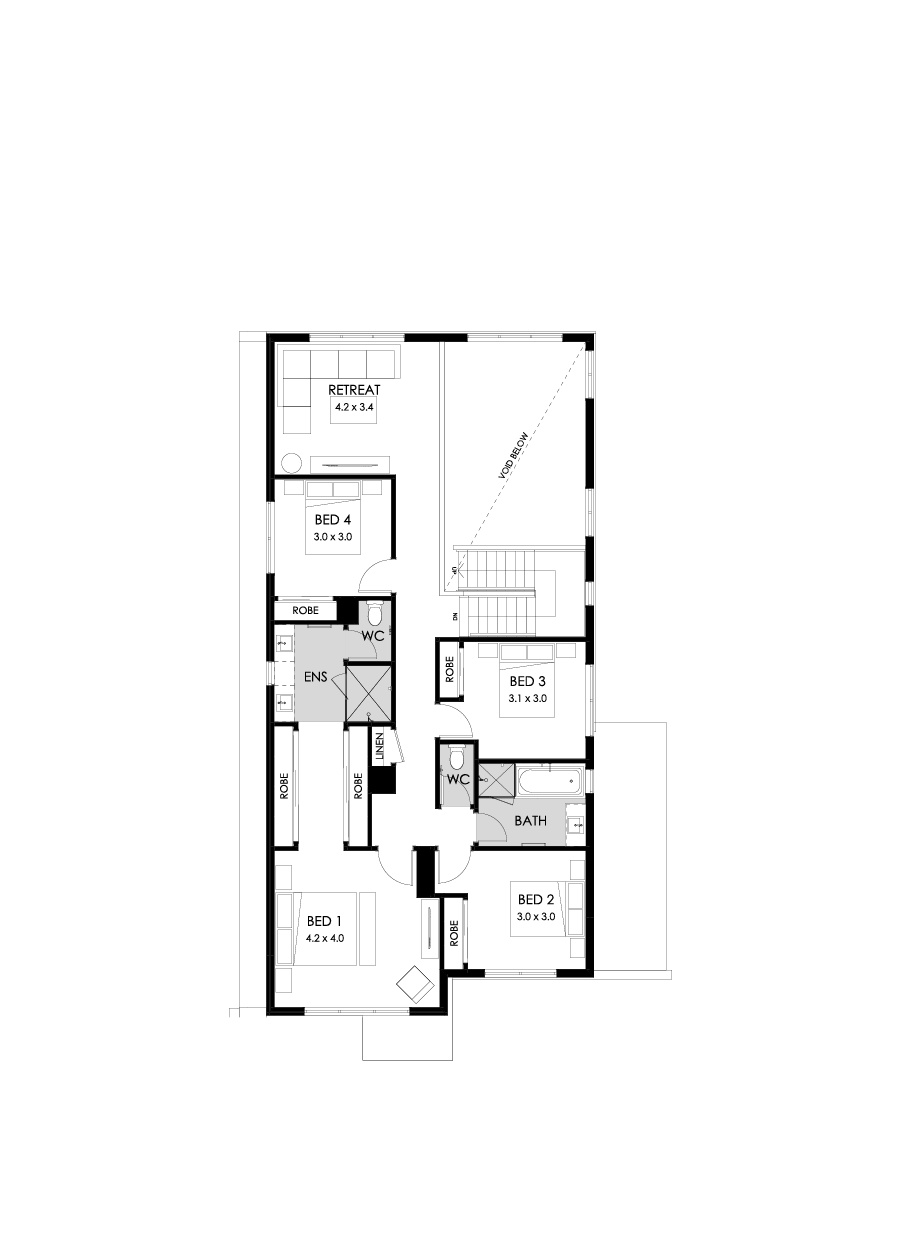 33 First Floor Floorplan (Standard - Flipped)