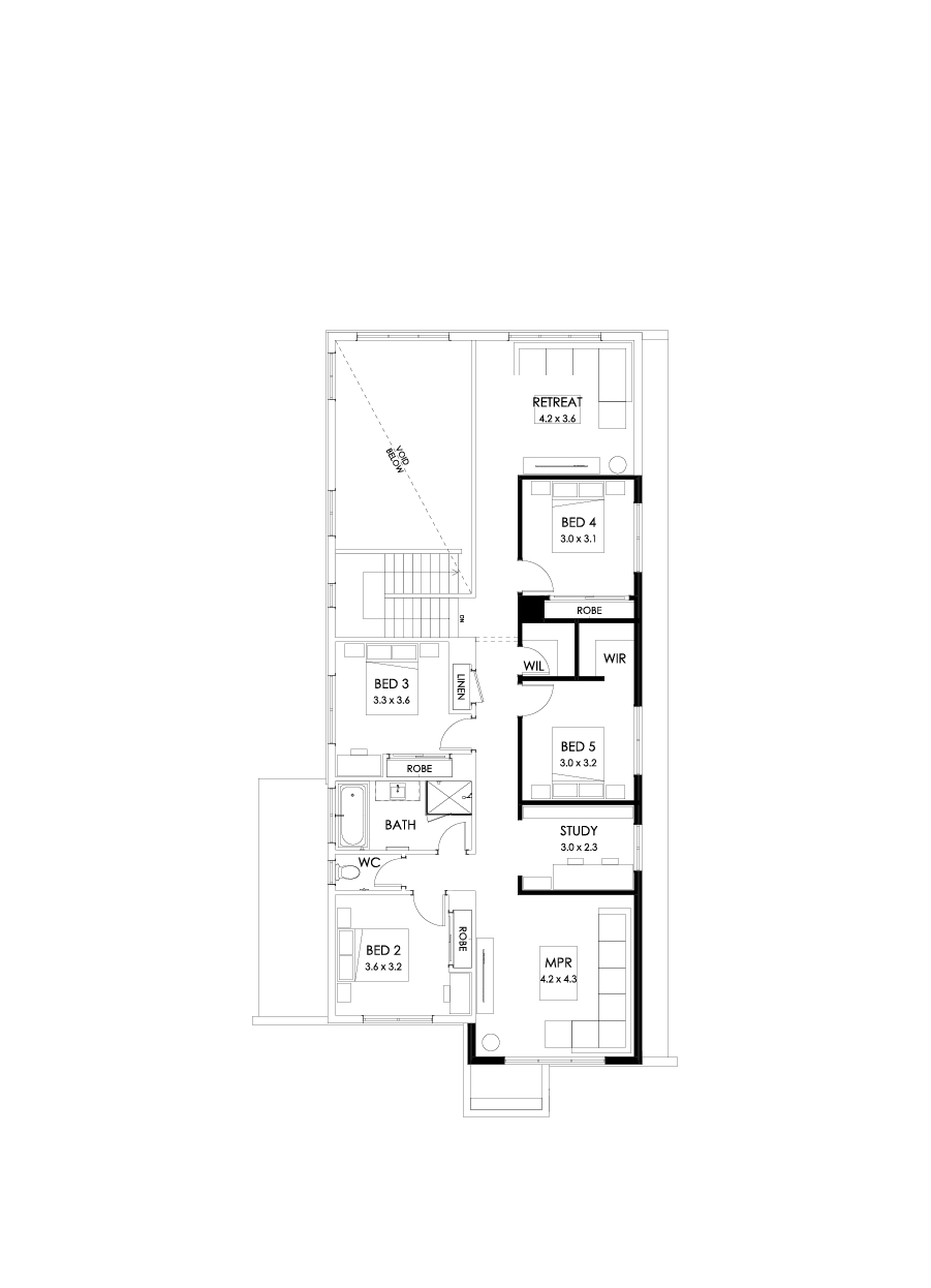 37 First Floor Floorplan (Alternate bed 1)