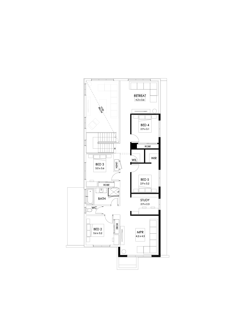 37 First Floor Floorplan (Alternate bed 1)
