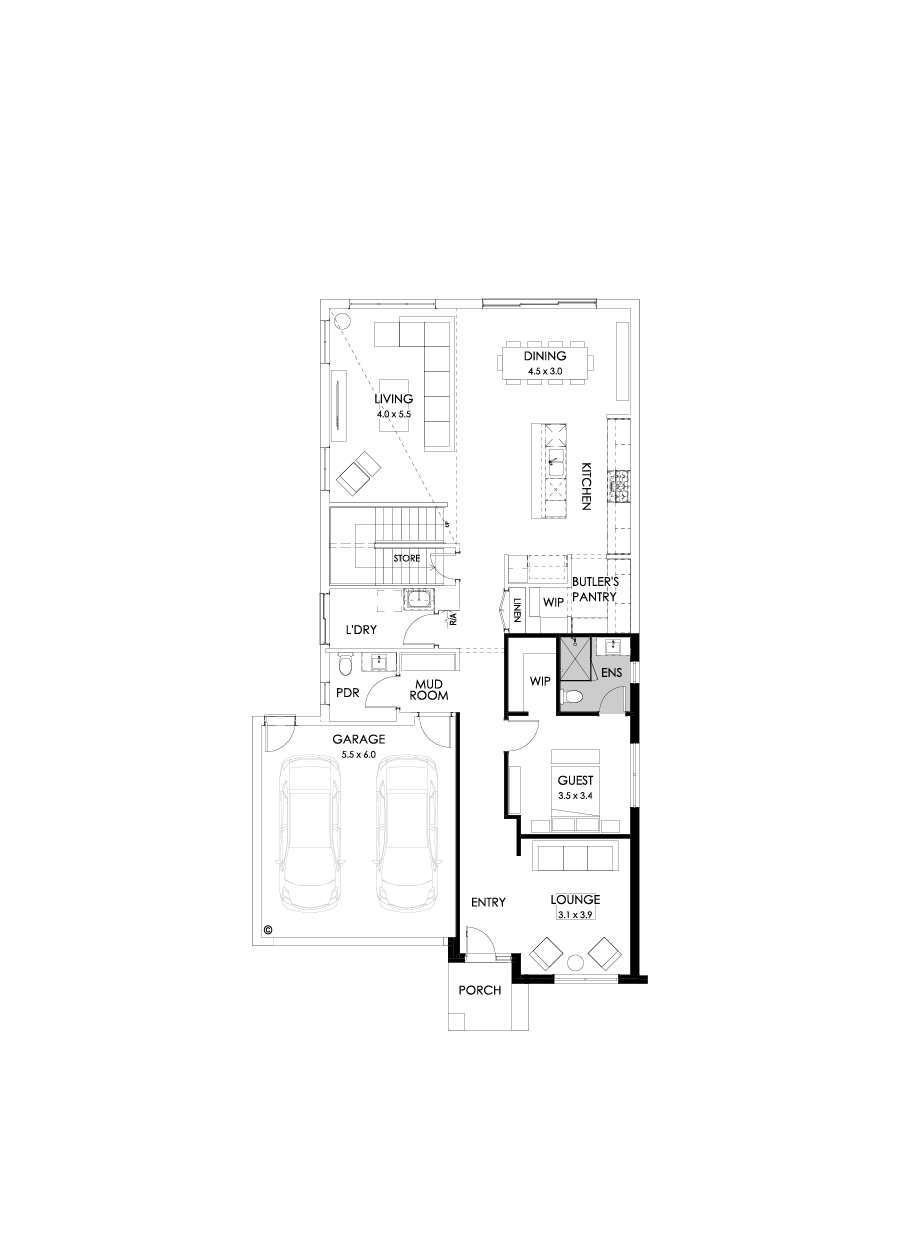 37 Ground Floor Floorplan (Guest bedroom)