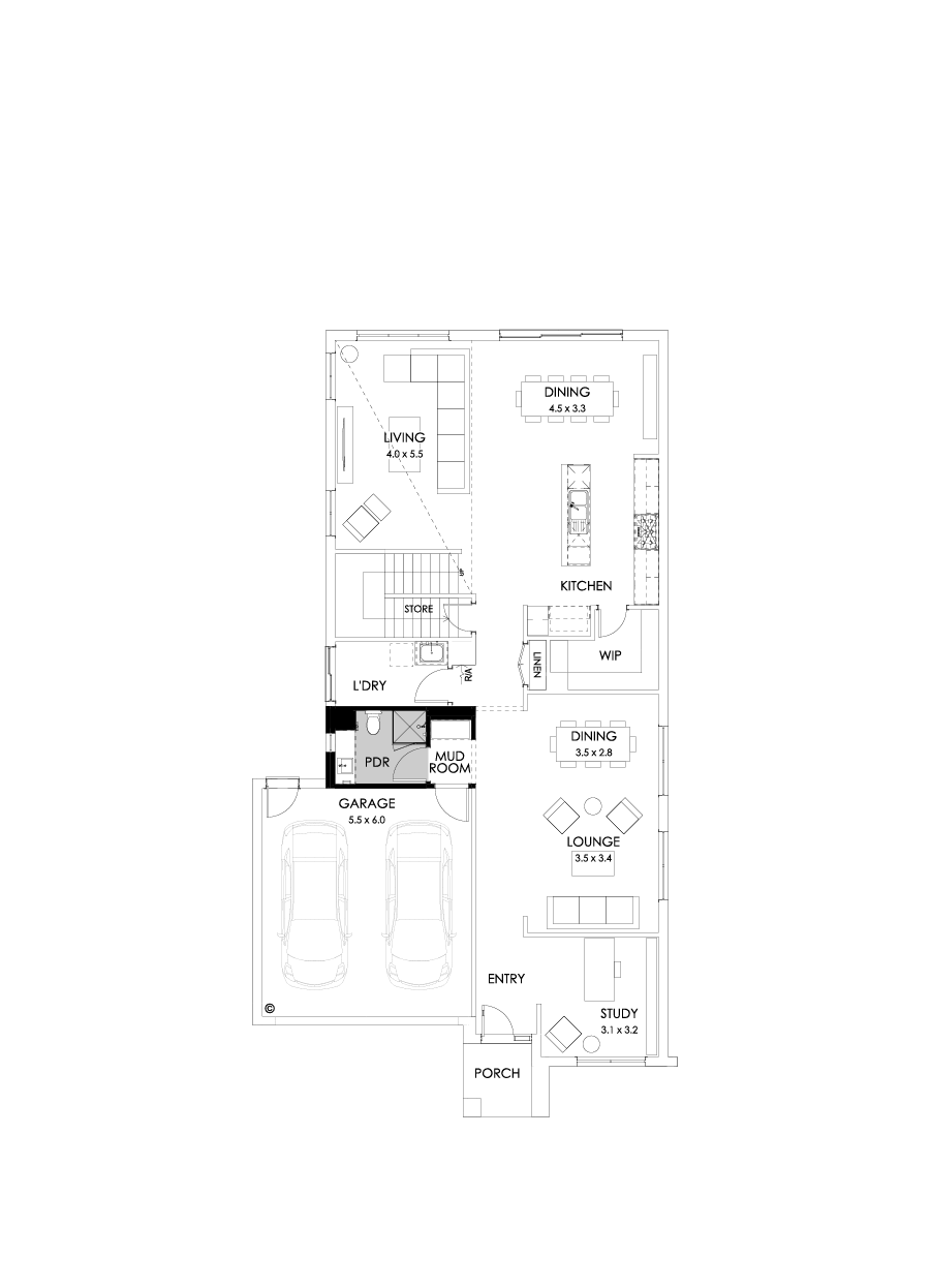 37 Ground Floor Floorplan (Shower to powder)