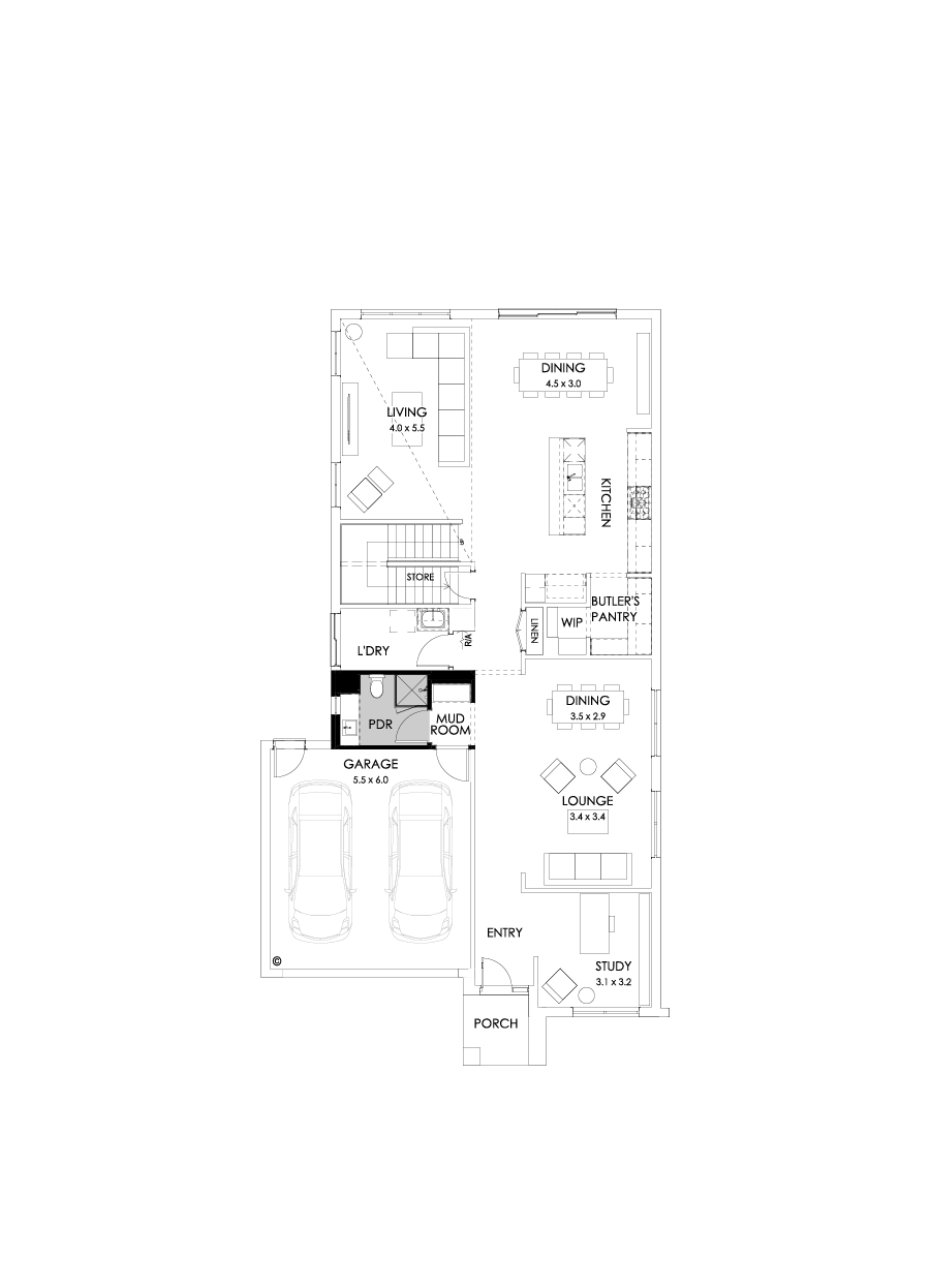 37 Ground Floor Floorplan (Shower to powder)
