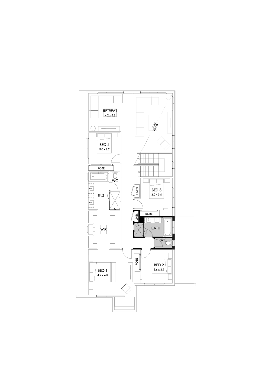 37 First Floor Floorplan (Bathroom upgrade - Flipped)