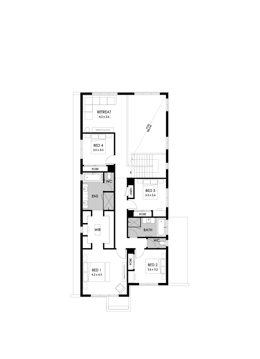 37 First Floor Floorplan (Standard - Flipped)