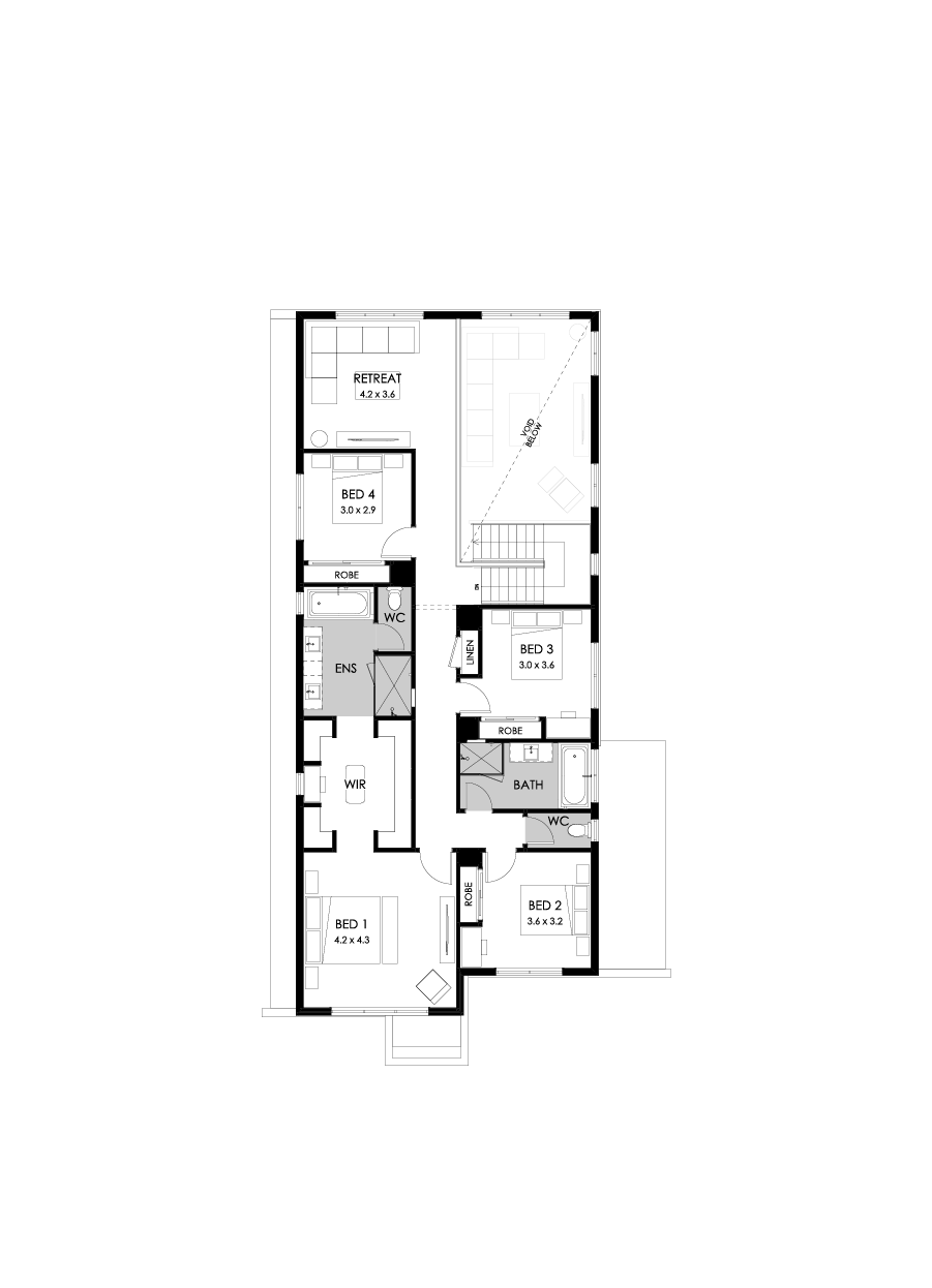 37 First Floor Floorplan (Standard - Flipped)