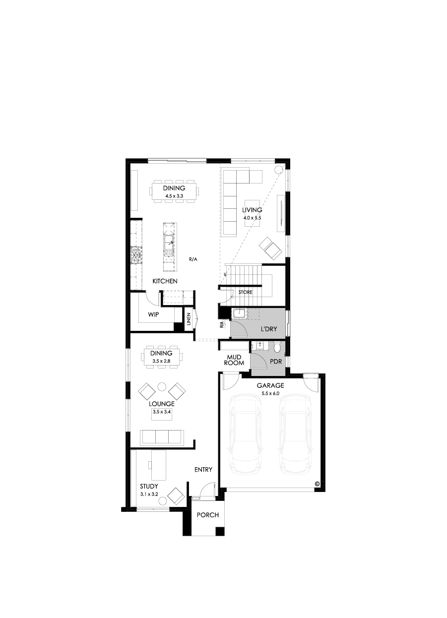 37 Ground Floor Floorplan (Standard - Flipped)