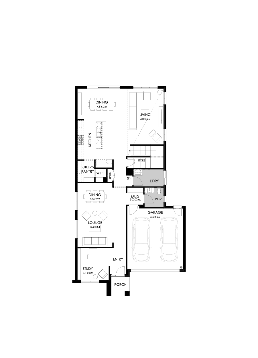 37 Ground Floor Floorplan (Standard - Flipped)