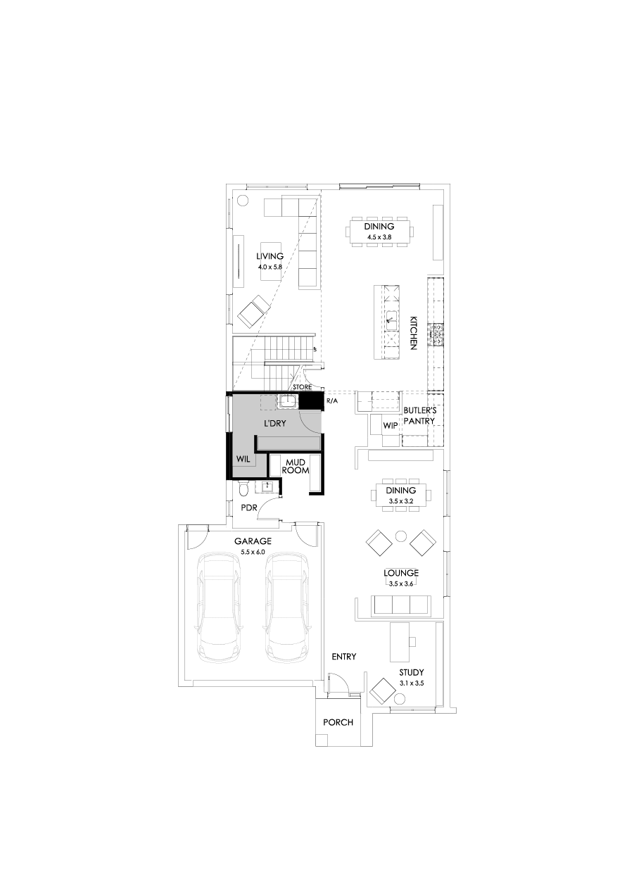 40 Ground Floor Floorplan (Grand laundry)