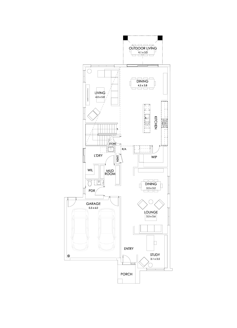 40 Ground Floor Floorplan (Outdoor living)