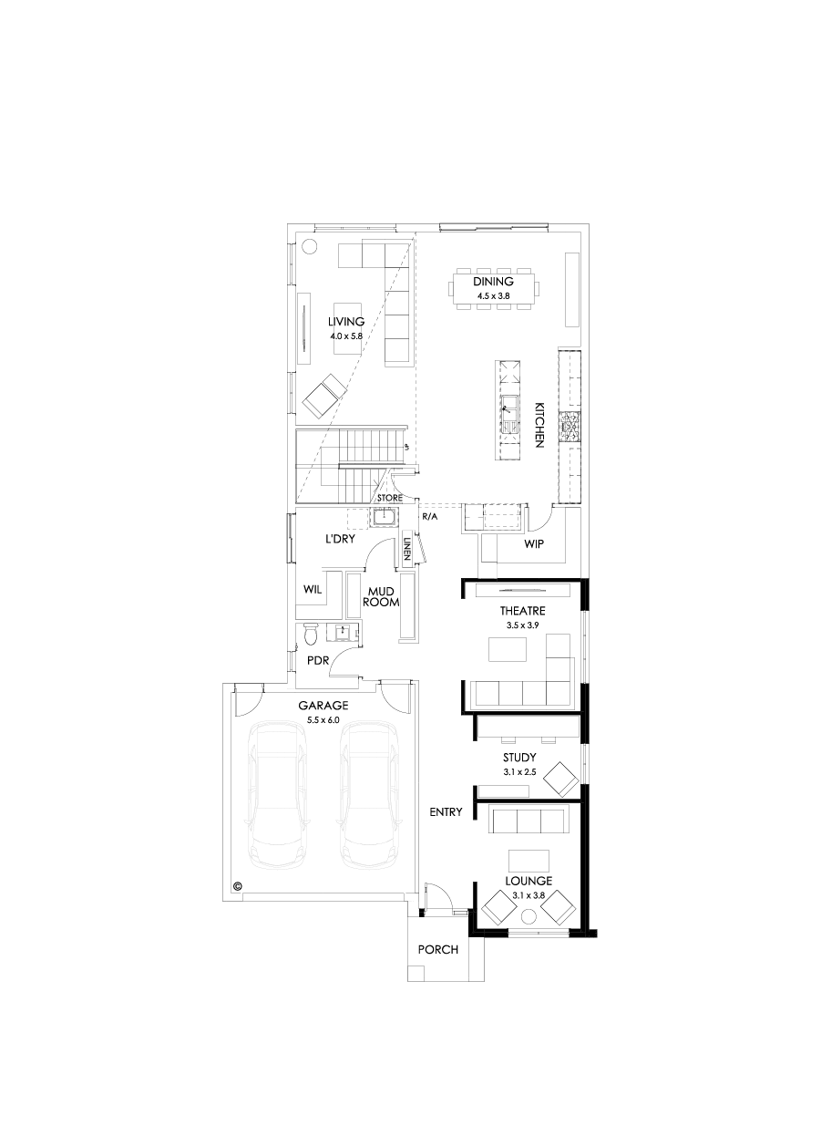 40 Ground Floor Floorplan (Theatre)