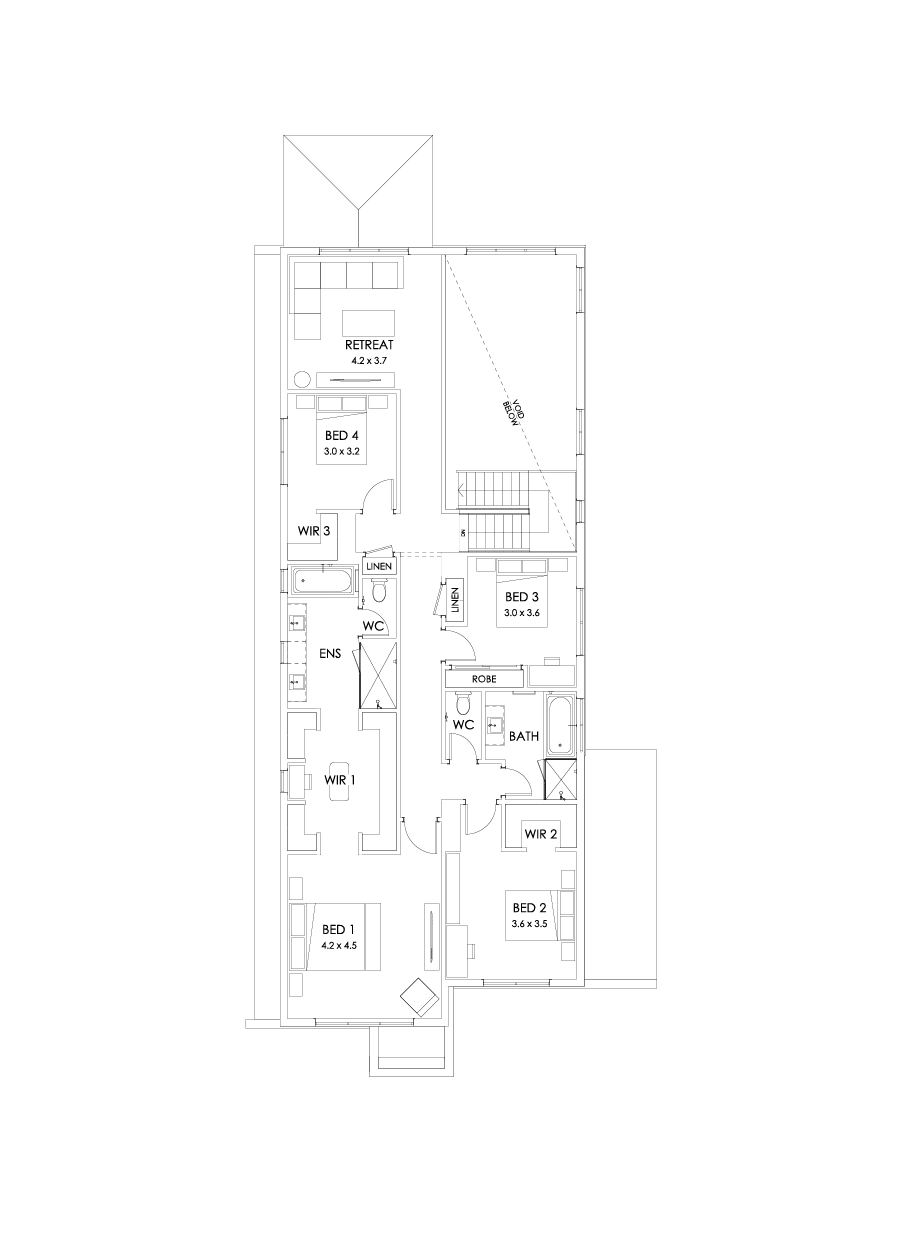 40 First Floor Floorplan (Outdoor living - Flipped)