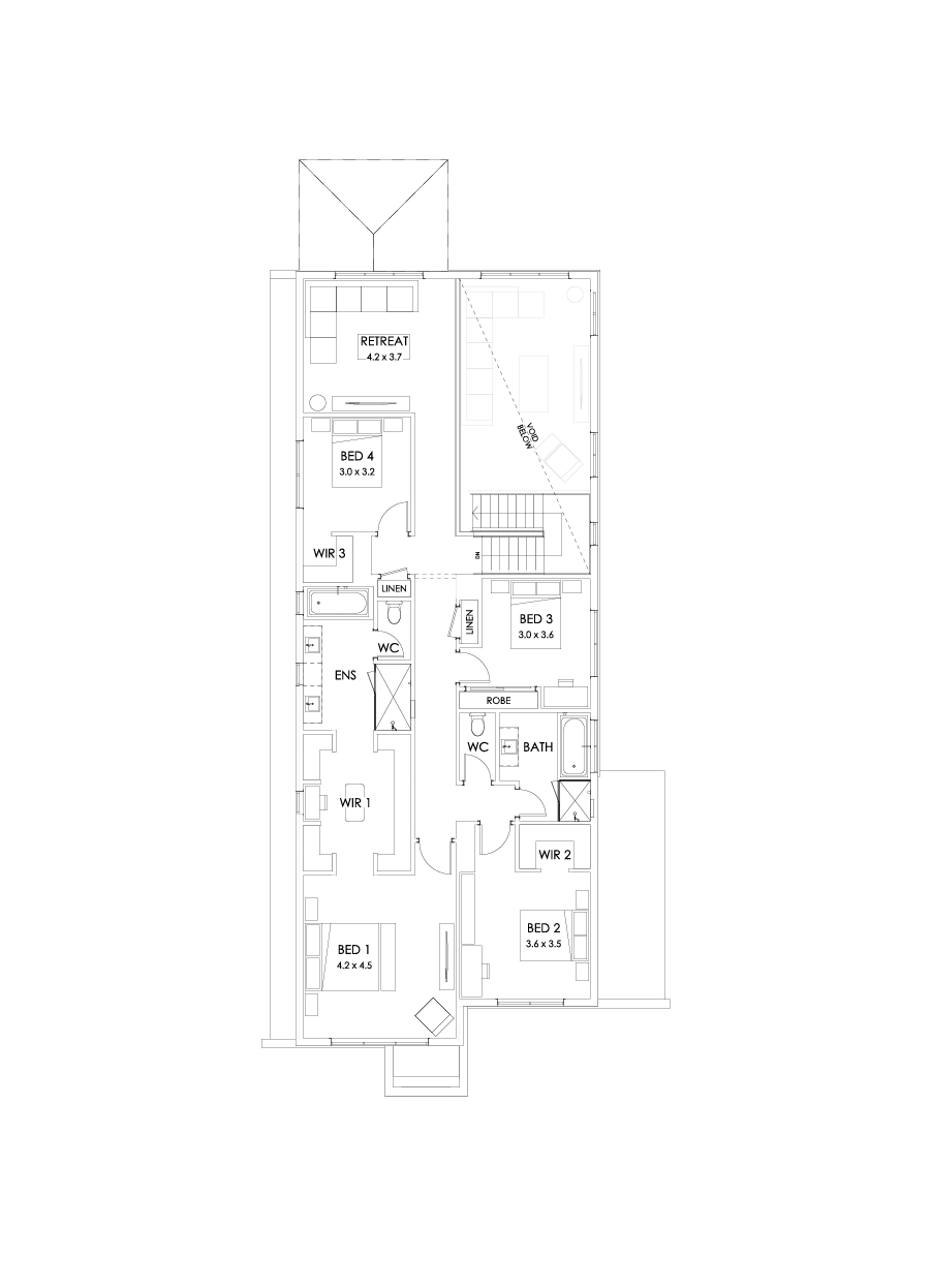 40 First Floor Floorplan (Outdoor living - Flipped)