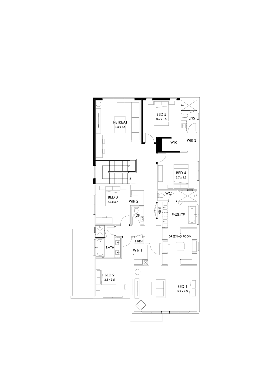 45 First Floor Floorplan (5th bedroom)