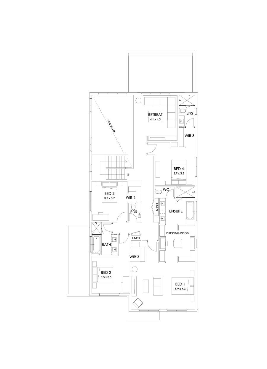 45 First Floor Floorplan (Alternate grand outdoor living)
