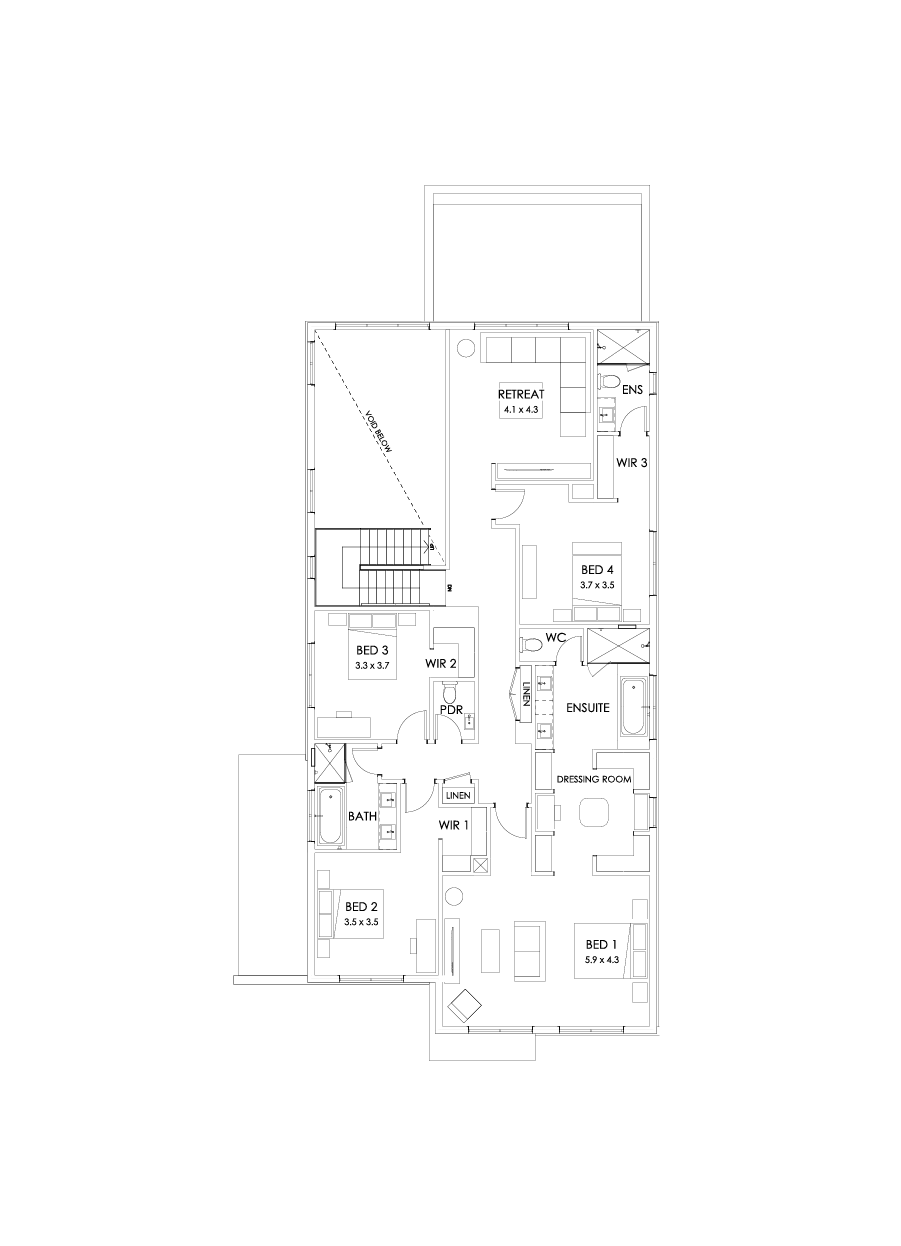 45 First Floor Floorplan (Alternate grand outdoor living)