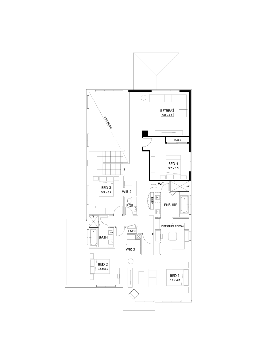 45 First Floor Floorplan (No minor ensuite)