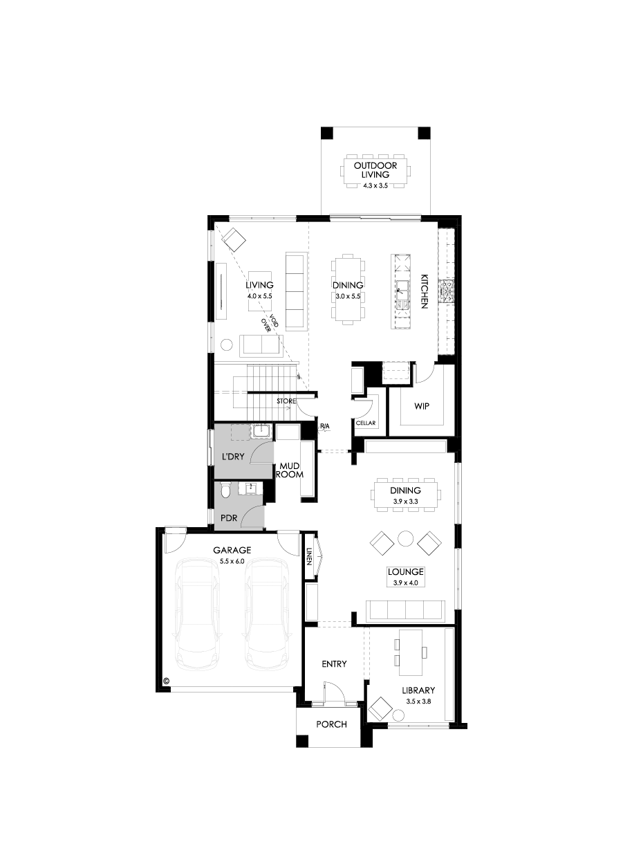 45 Ground Floor Floorplan (Standard )